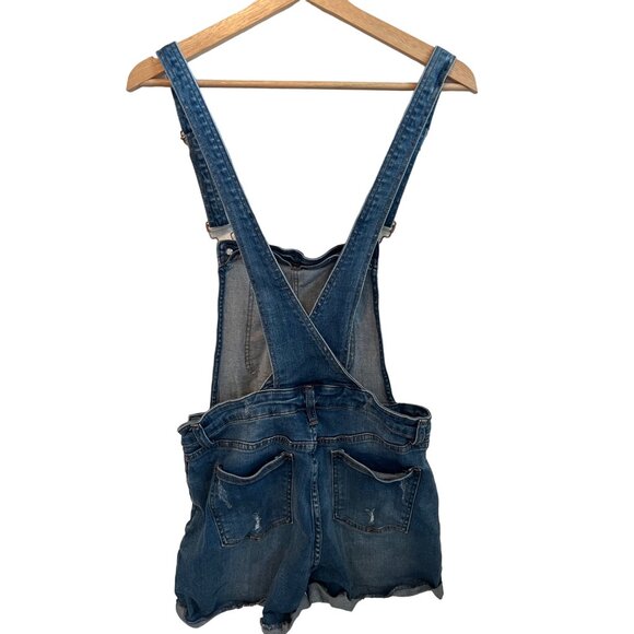 Vintage I & M Jeans Women’s Size L cBlue Jean Denim Overalls Mid Rise Distressed - Picture 5 of 5